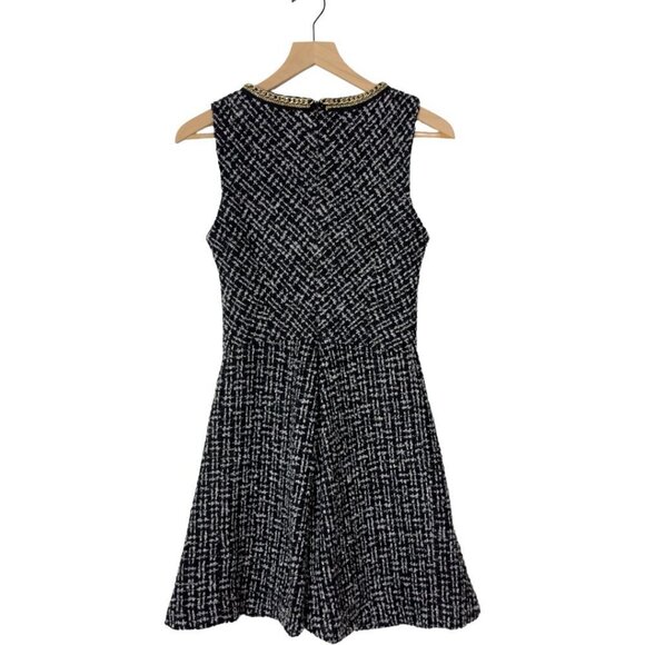 Alex + Alex Black and White Wool Blend Sleeveless Skater A-line Dress (M) - Picture 5 of 14